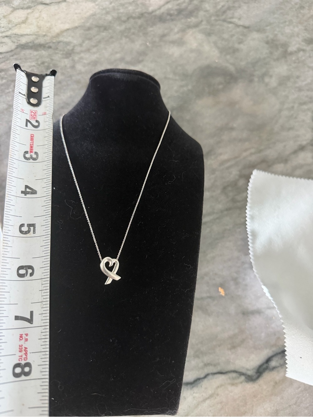 Tiffany & Co Sterling Silver Paloma Picasso Loving Heart Necklace